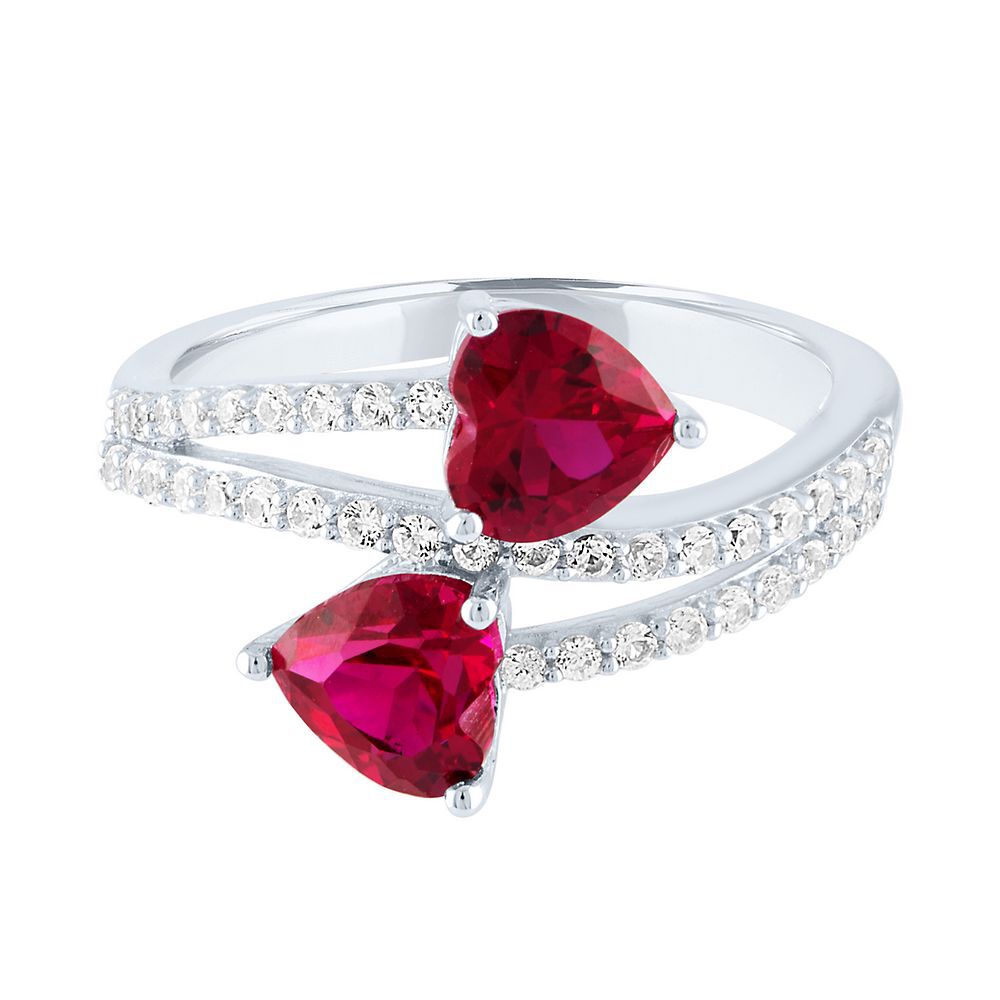 Sterling on sale Silver Ruby with White Sapphires