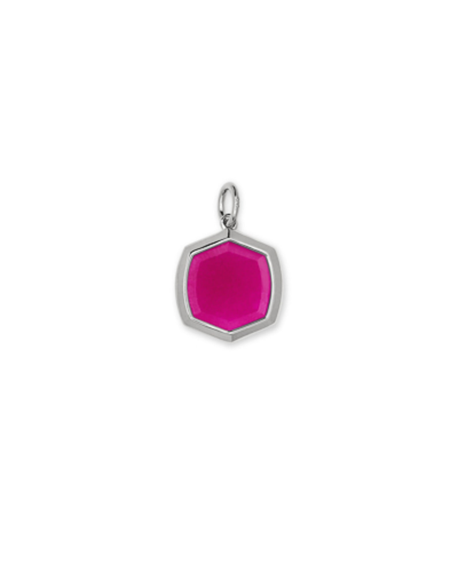 Pink quartz charm popular in sterling silver