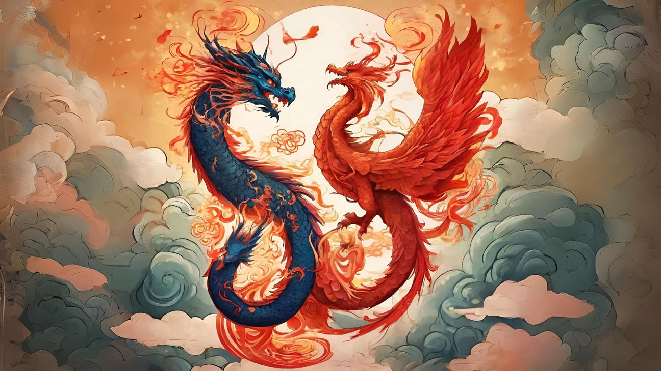 What do the dragon and phoenix mean in chinese mythology?