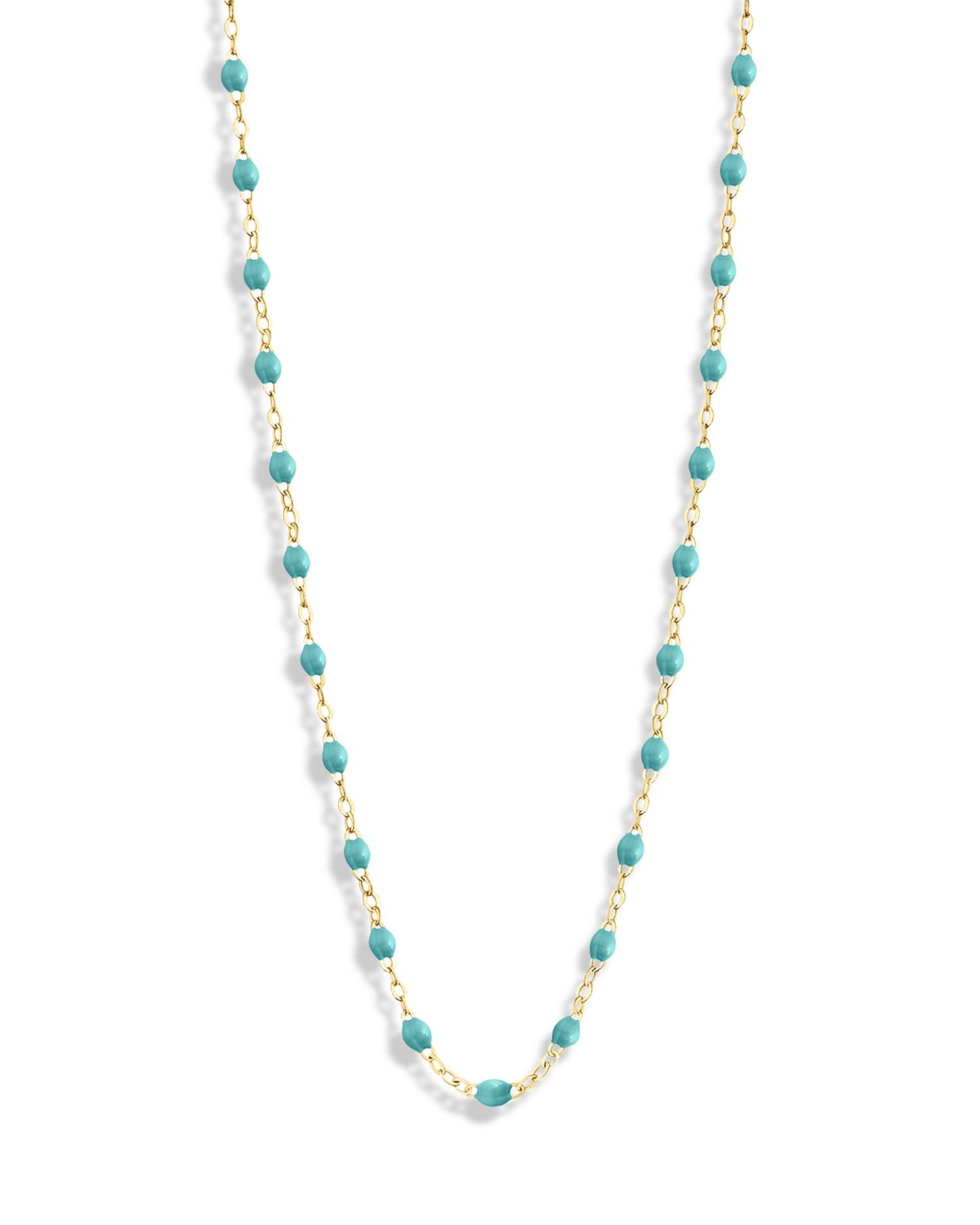 18K Yellow Gold Classic Gigi Resin Bead Statement Necklace, 20"