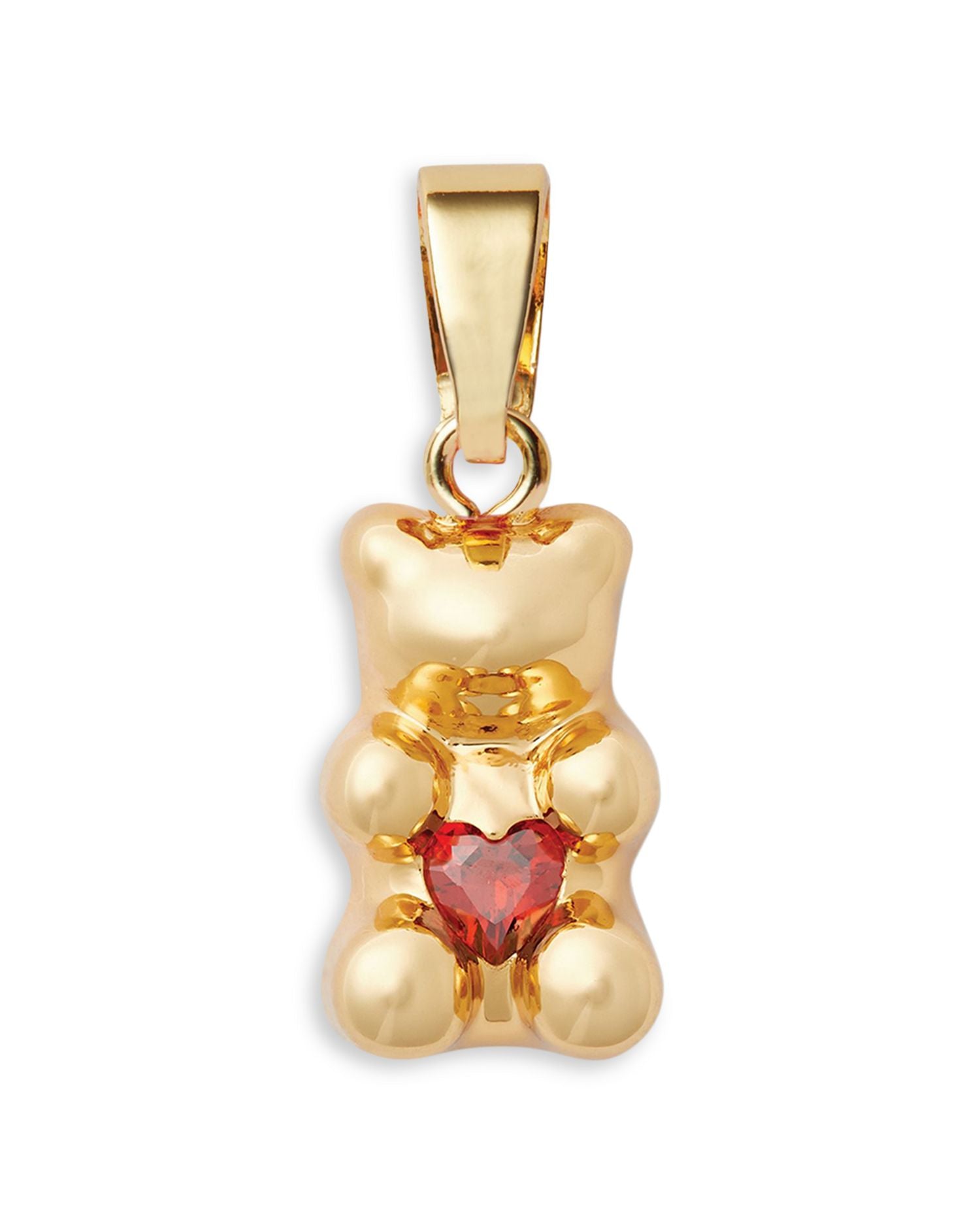 Amore Nostalgia Cubic Zirconia Heart Bear Pendant in 18K Gold Plated