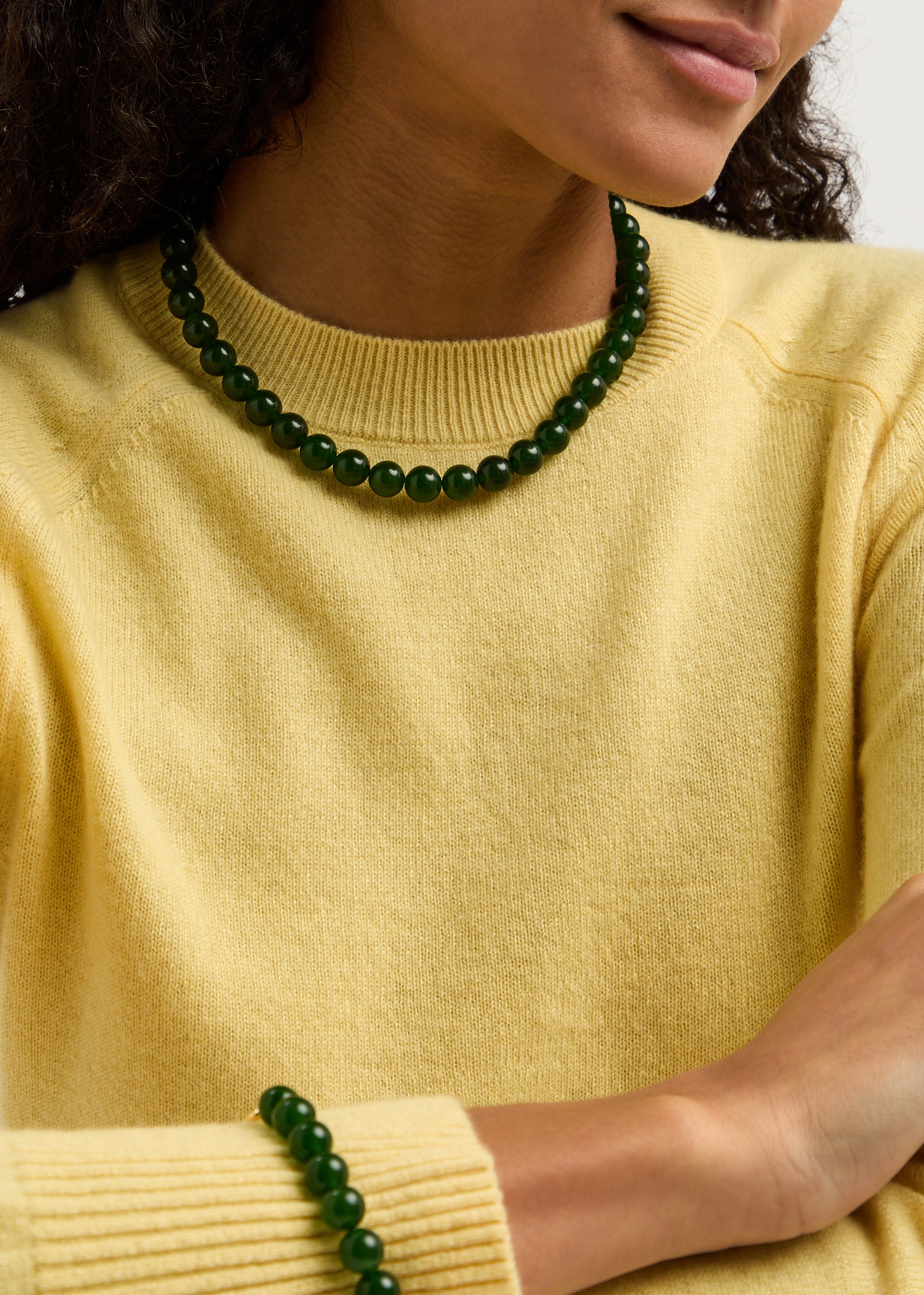 The Mary agate beaded necklace