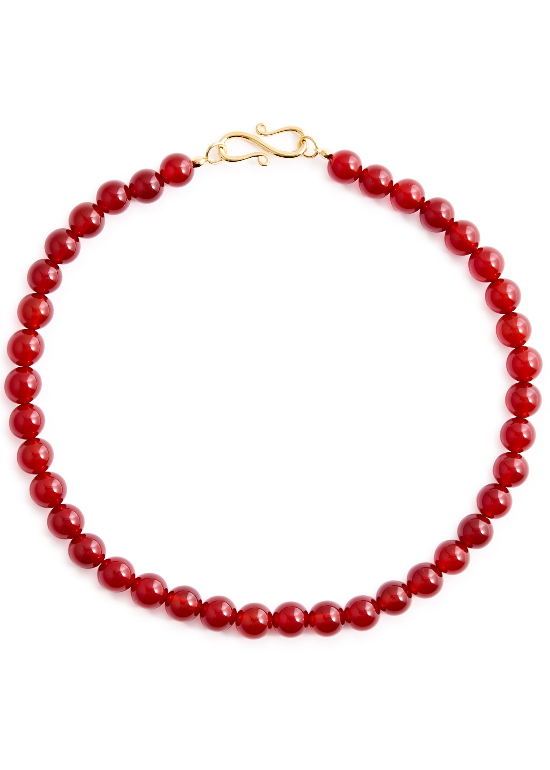 The Mary carnelian beaded necklace