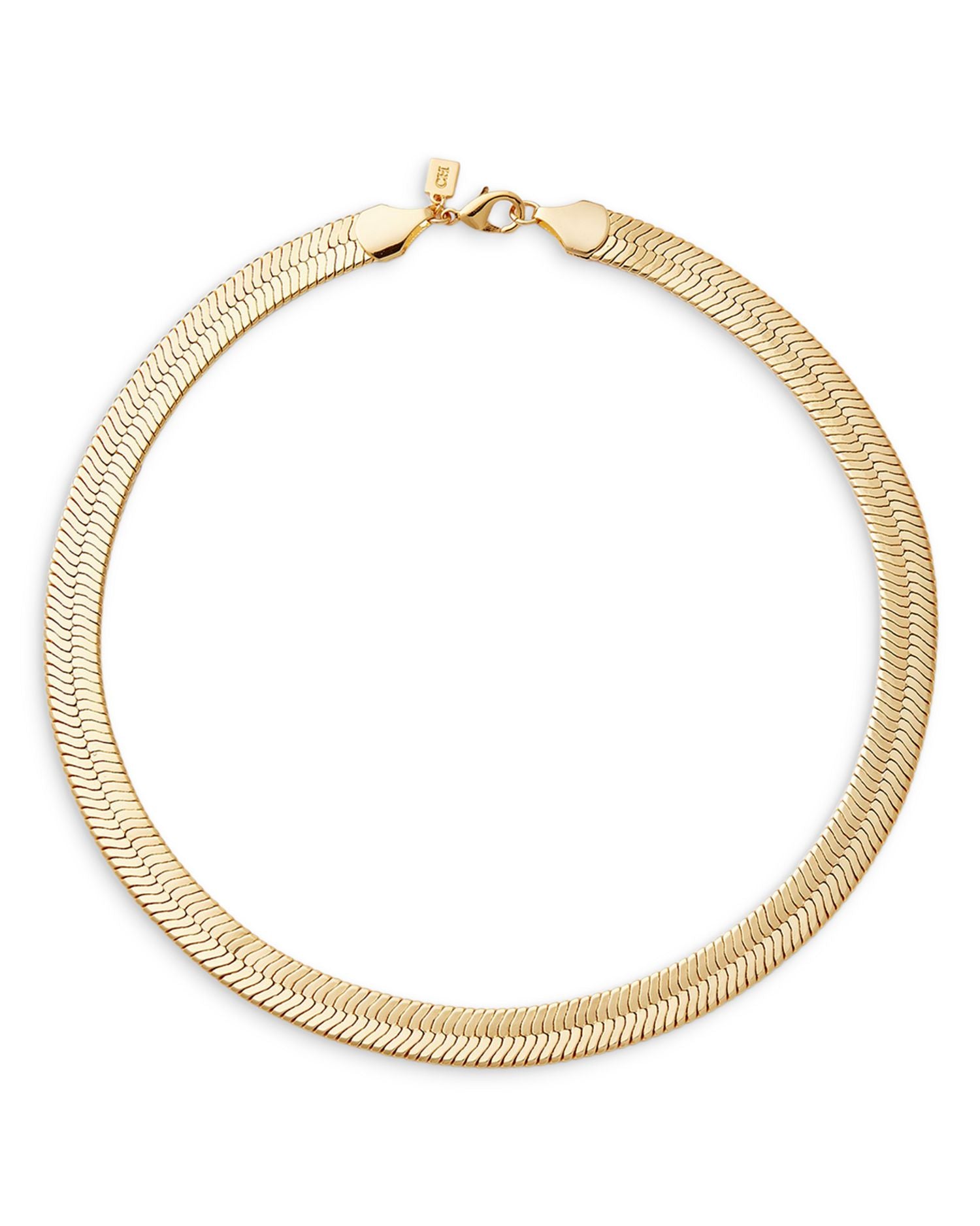 Mighty Medusa Flat Chain Necklace in 18K Gold Plated, 16"