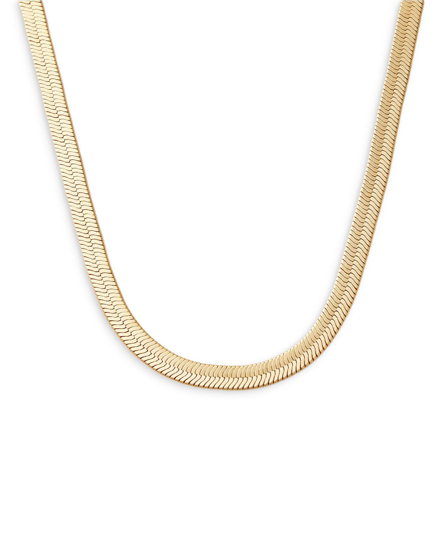 Mighty Medusa Flat Chain Necklace in 18K Gold Plated, 16"