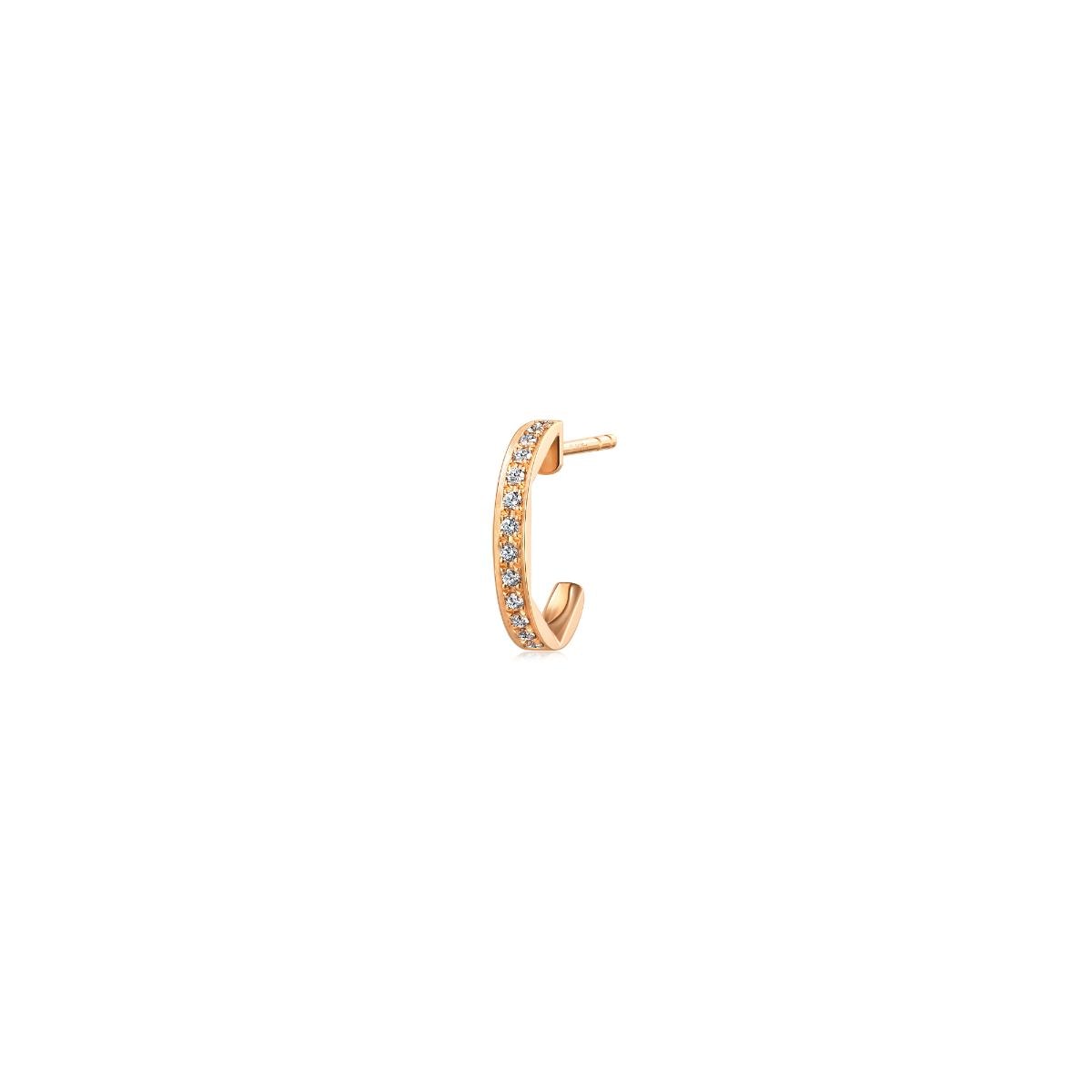 timeless-rose-gold-diamond-single-hoop-earring-chow-sang-sang