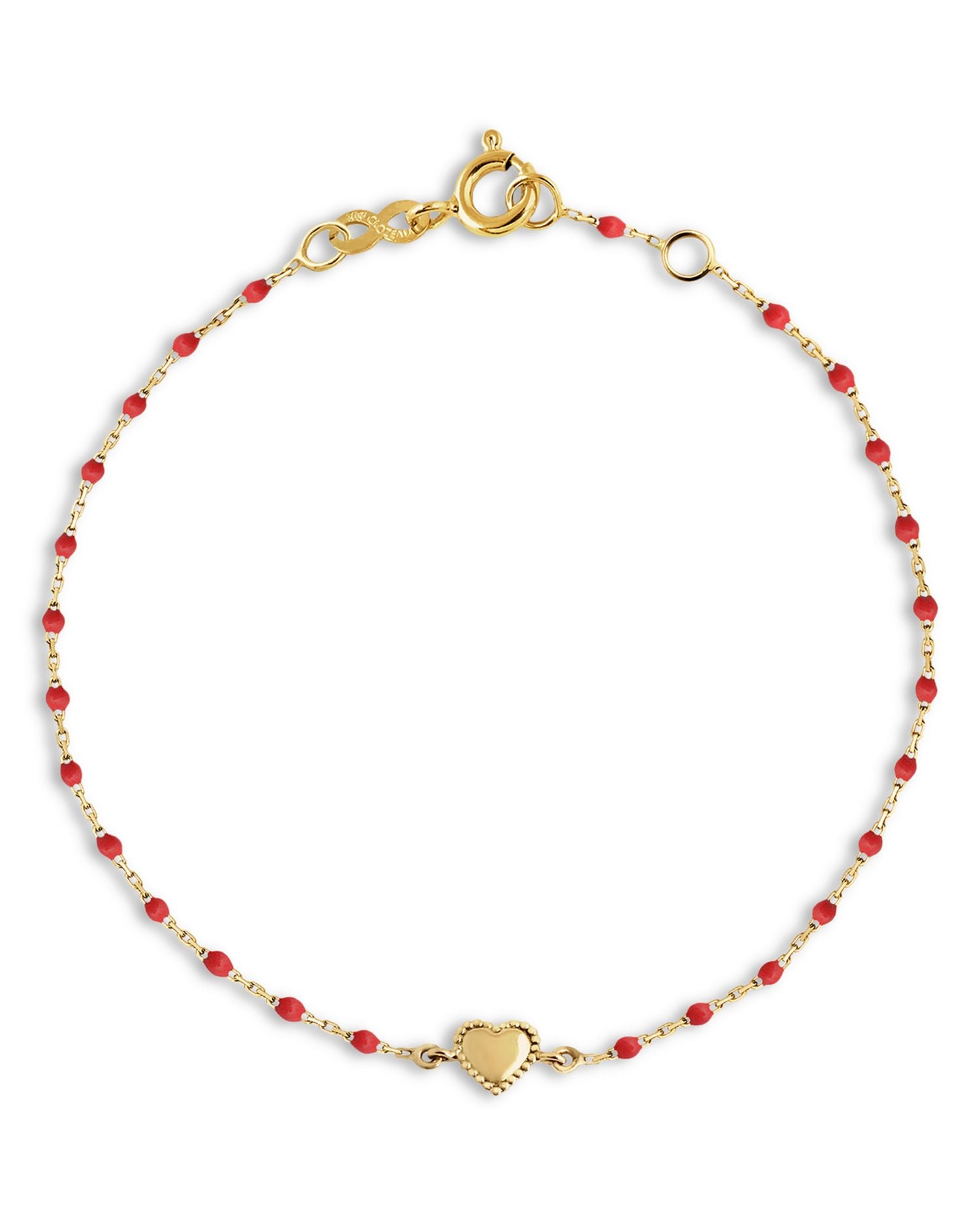 18K Yellow Gold Lucky Mini Heart Poppy Bracelet