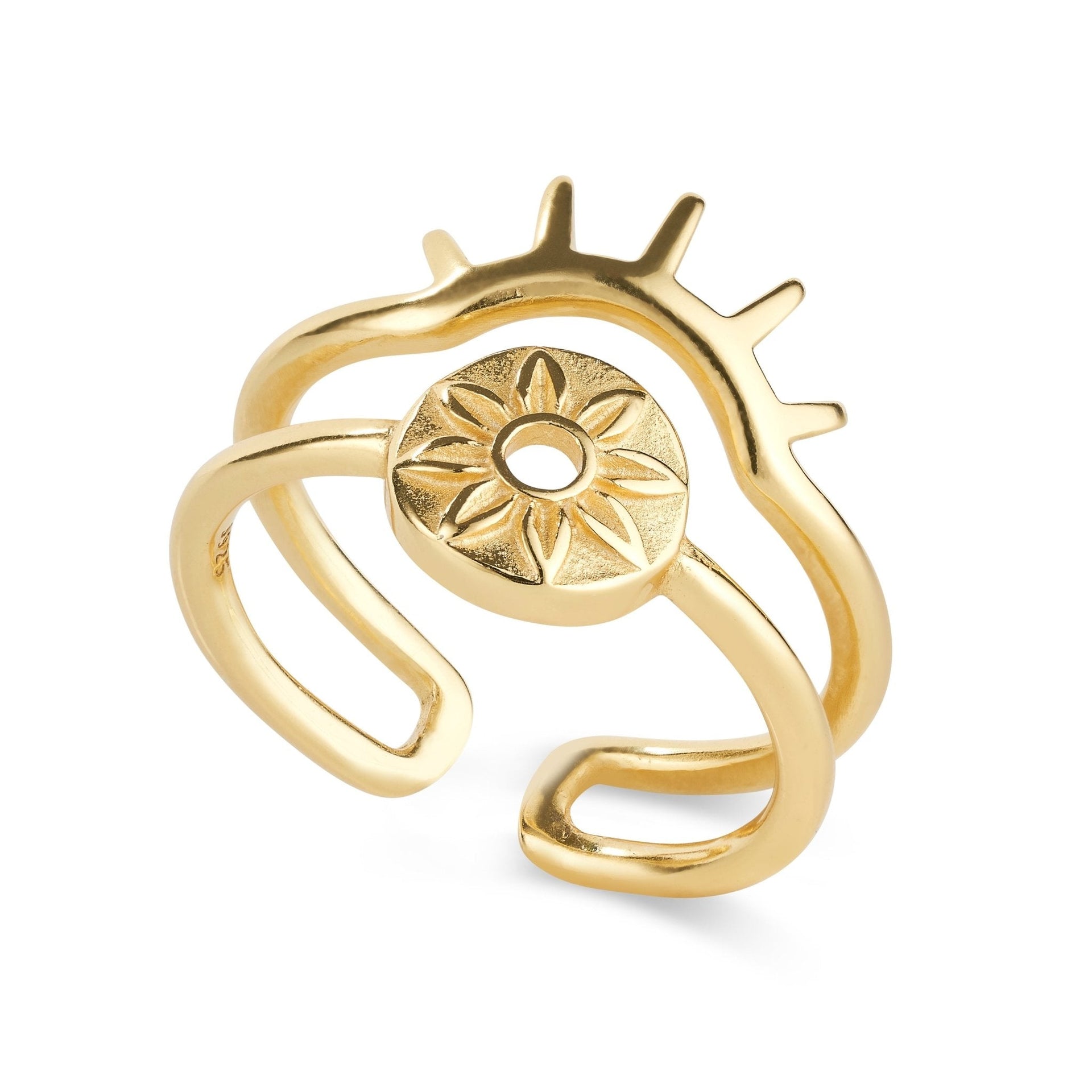 Dainty Gold Sun Ring