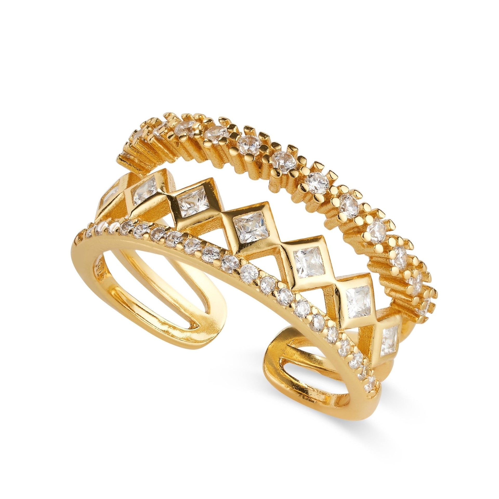 Gold Triple Band Stacking Ring