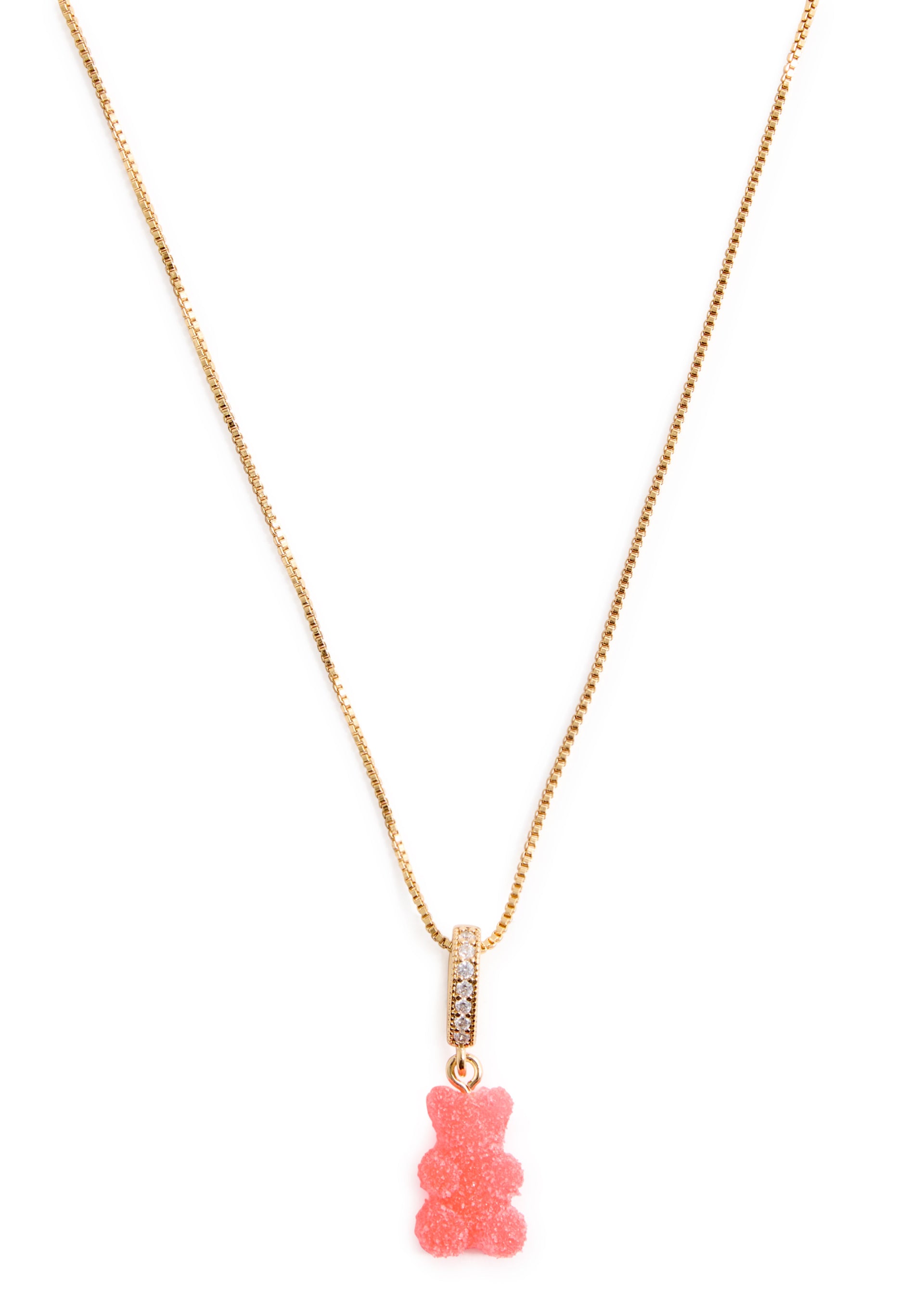 Fizzy Nostalgia Bear 18kt gold-plated necklace