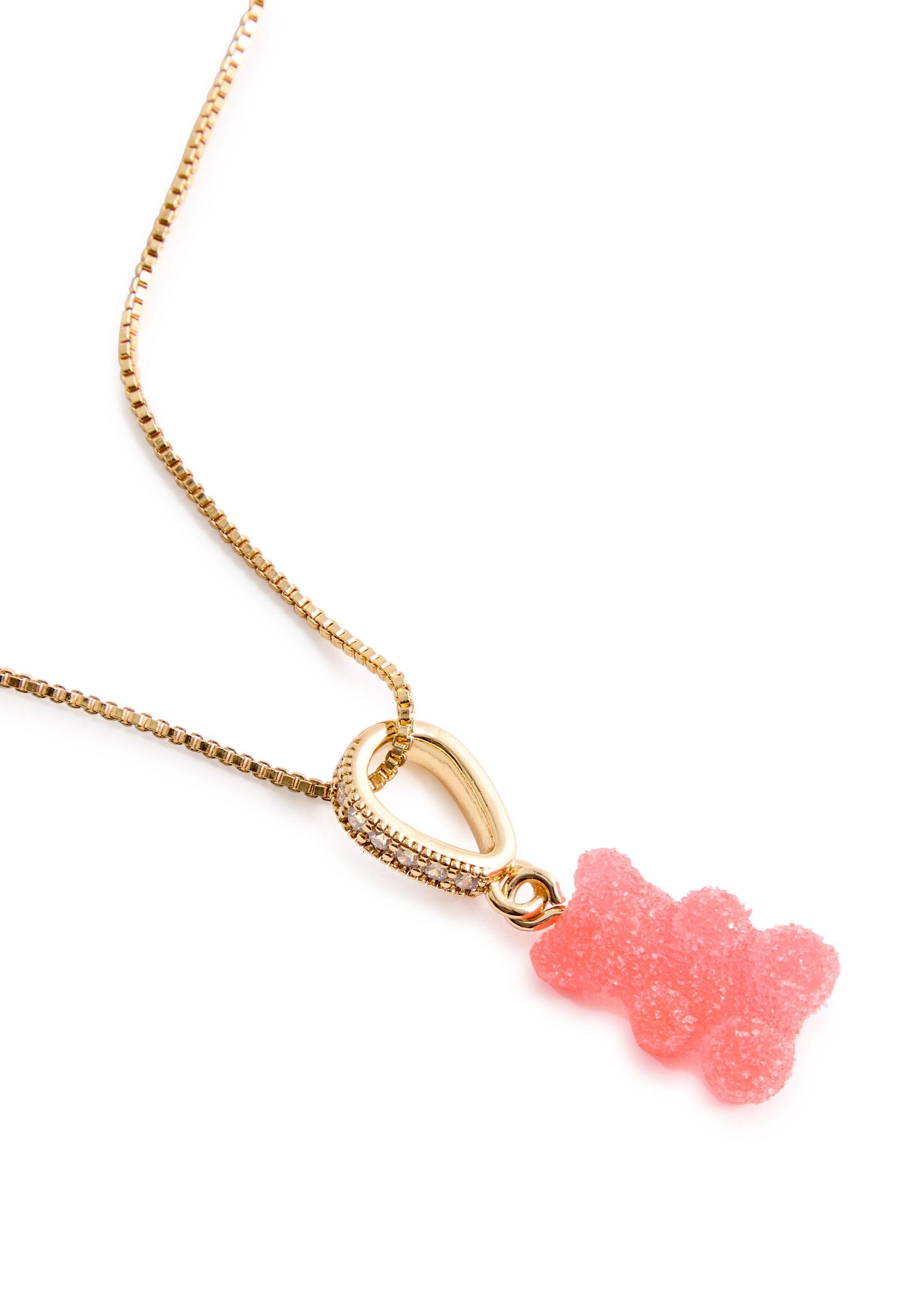 Fizzy Nostalgia Bear 18kt gold-plated necklace