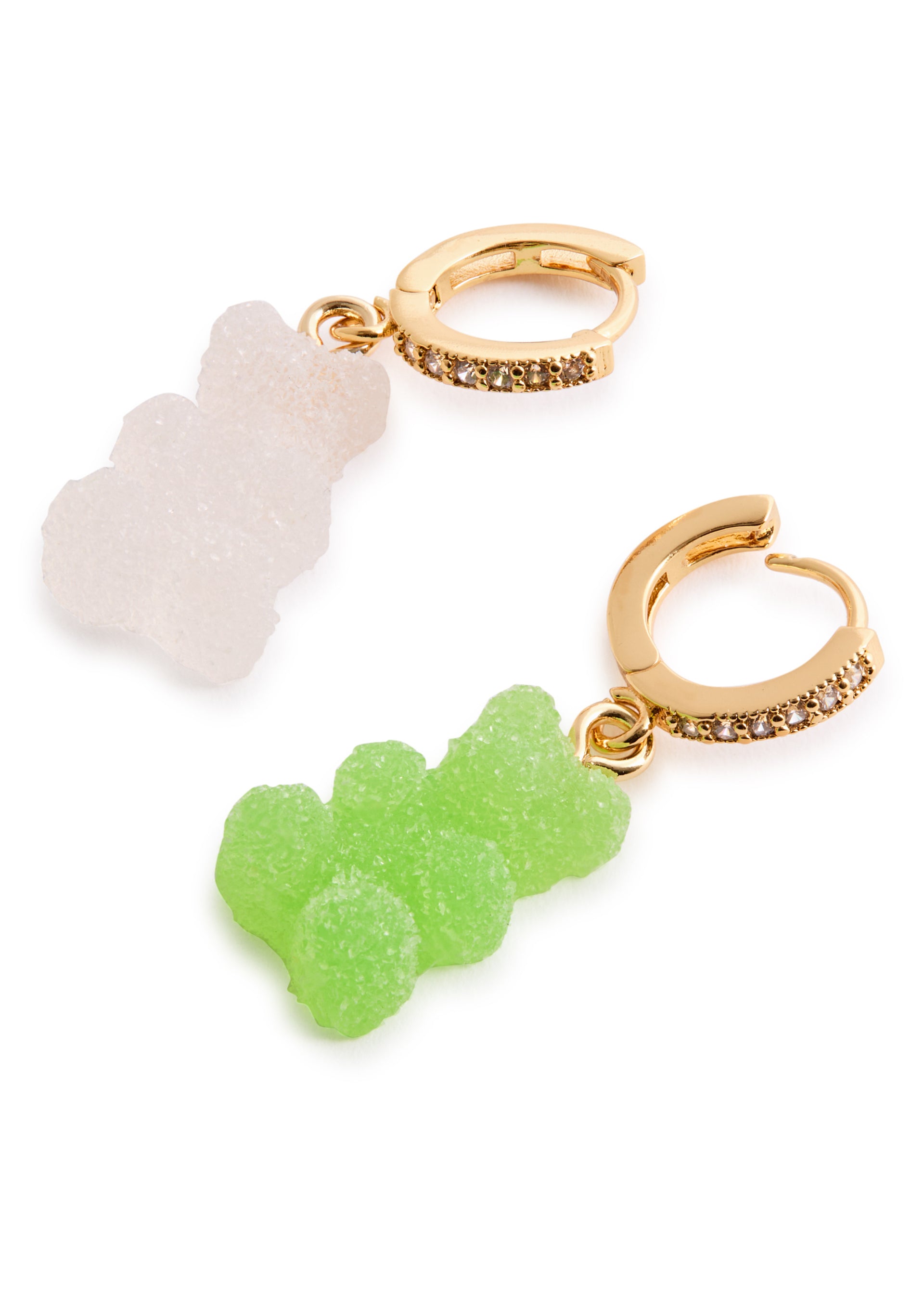 Fizzy Nostalgia Bear 18kt gold-plated hoop earrings