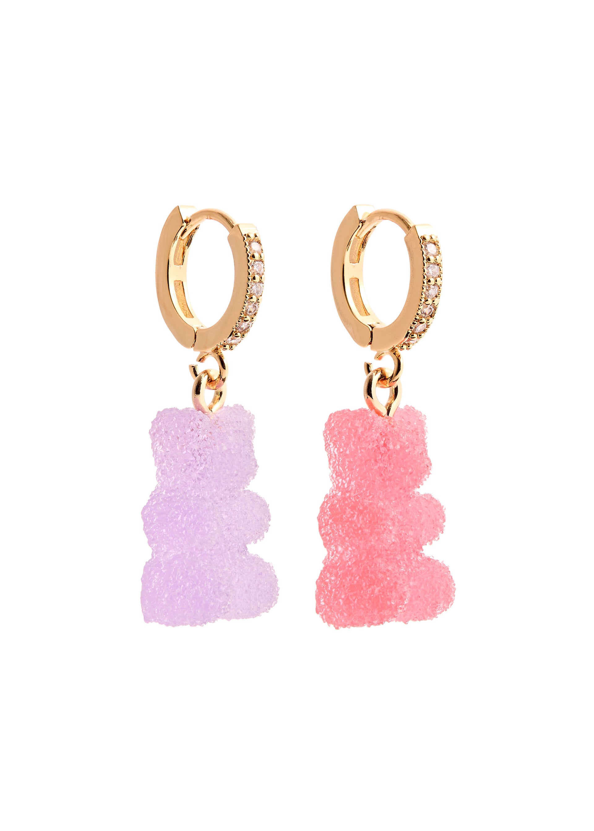 Fizzy Nostalgia Bear 18kt gold-plated hoop earrings