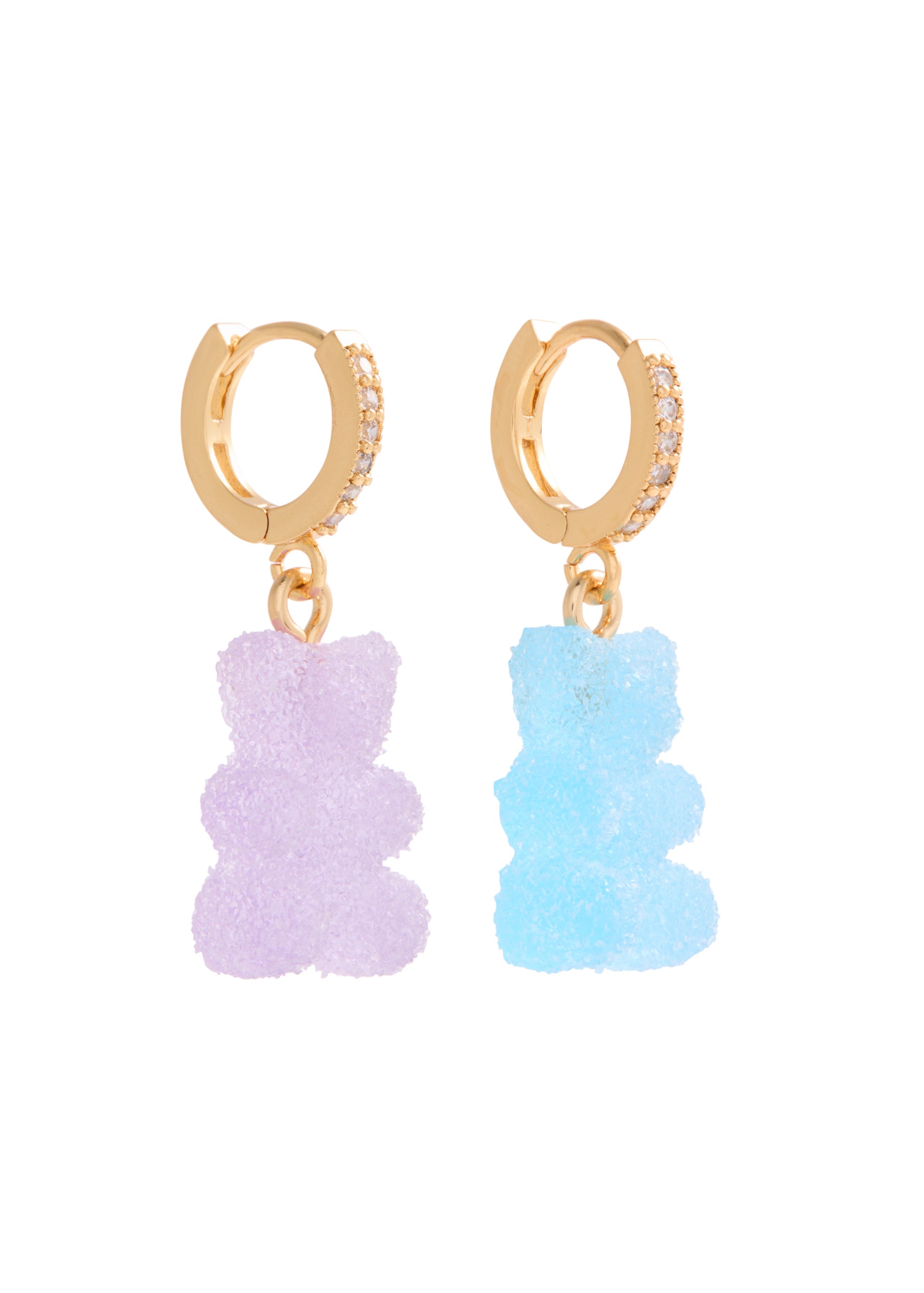 Fizzy Nostalgia Bear 18kt gold-plated hoop earrings