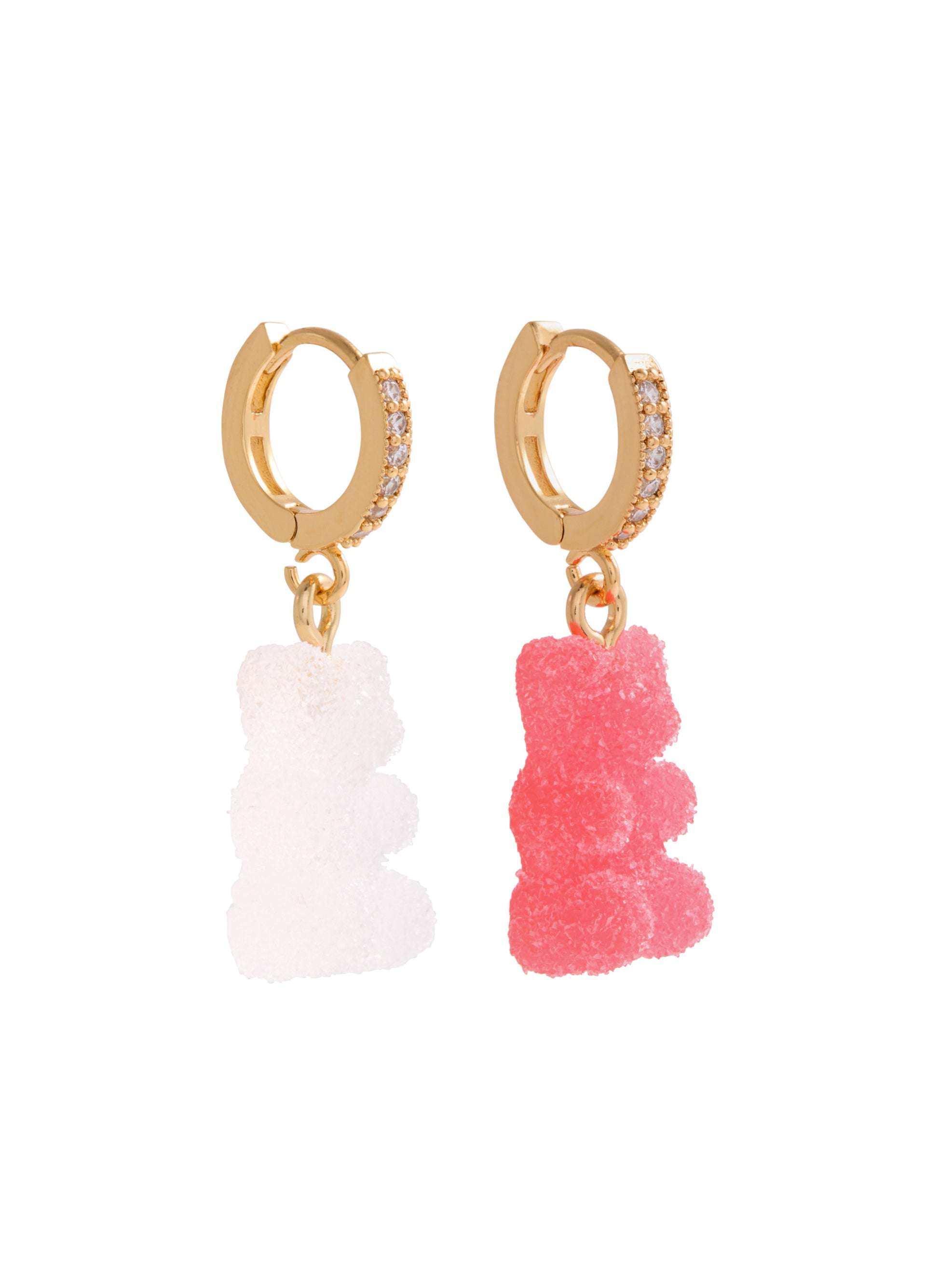 Fizzy Nostalgia Bear 18kt gold-plated hoop earrings