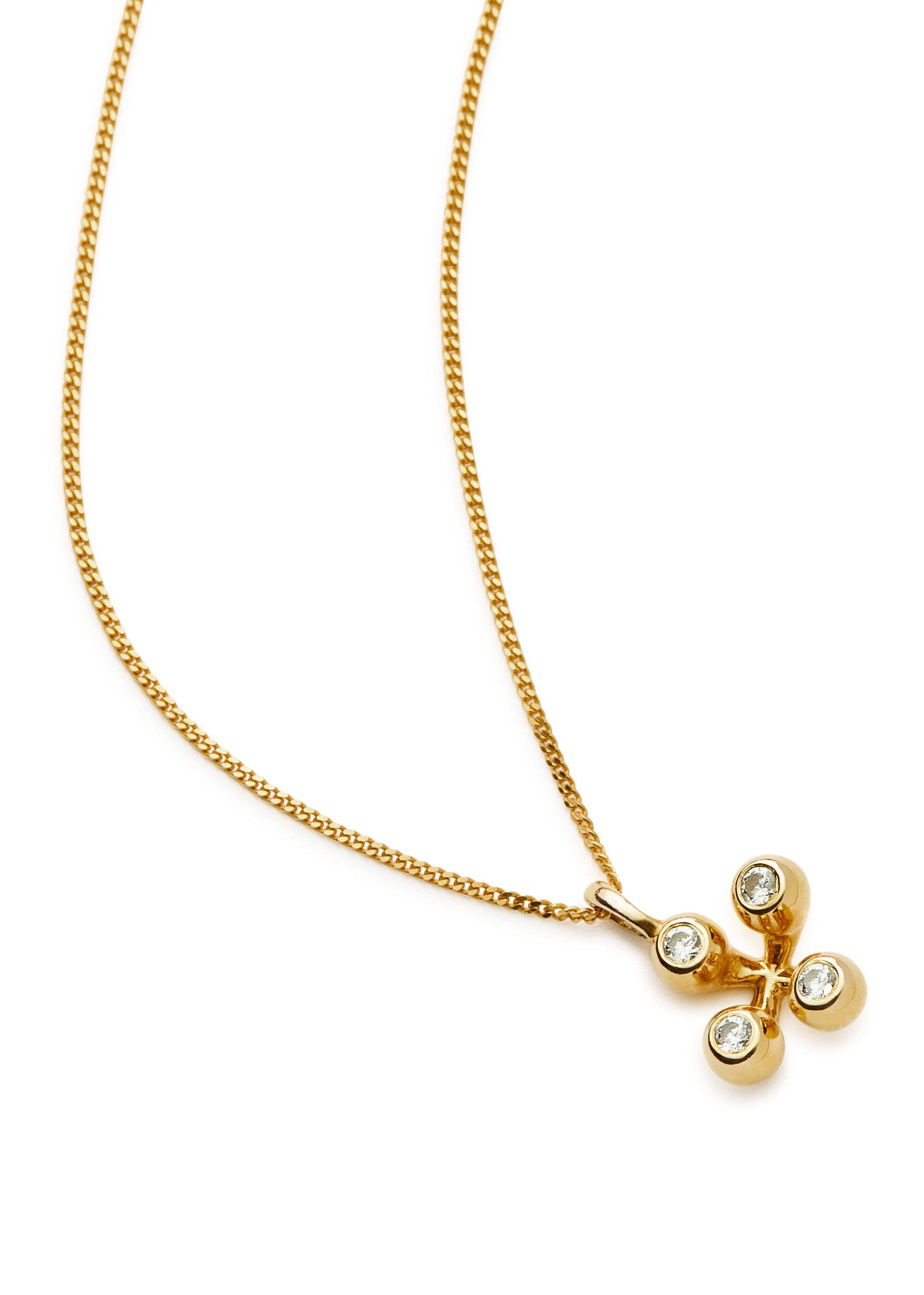 X The Flag Twins Atom 18kt gold vermeil necklace