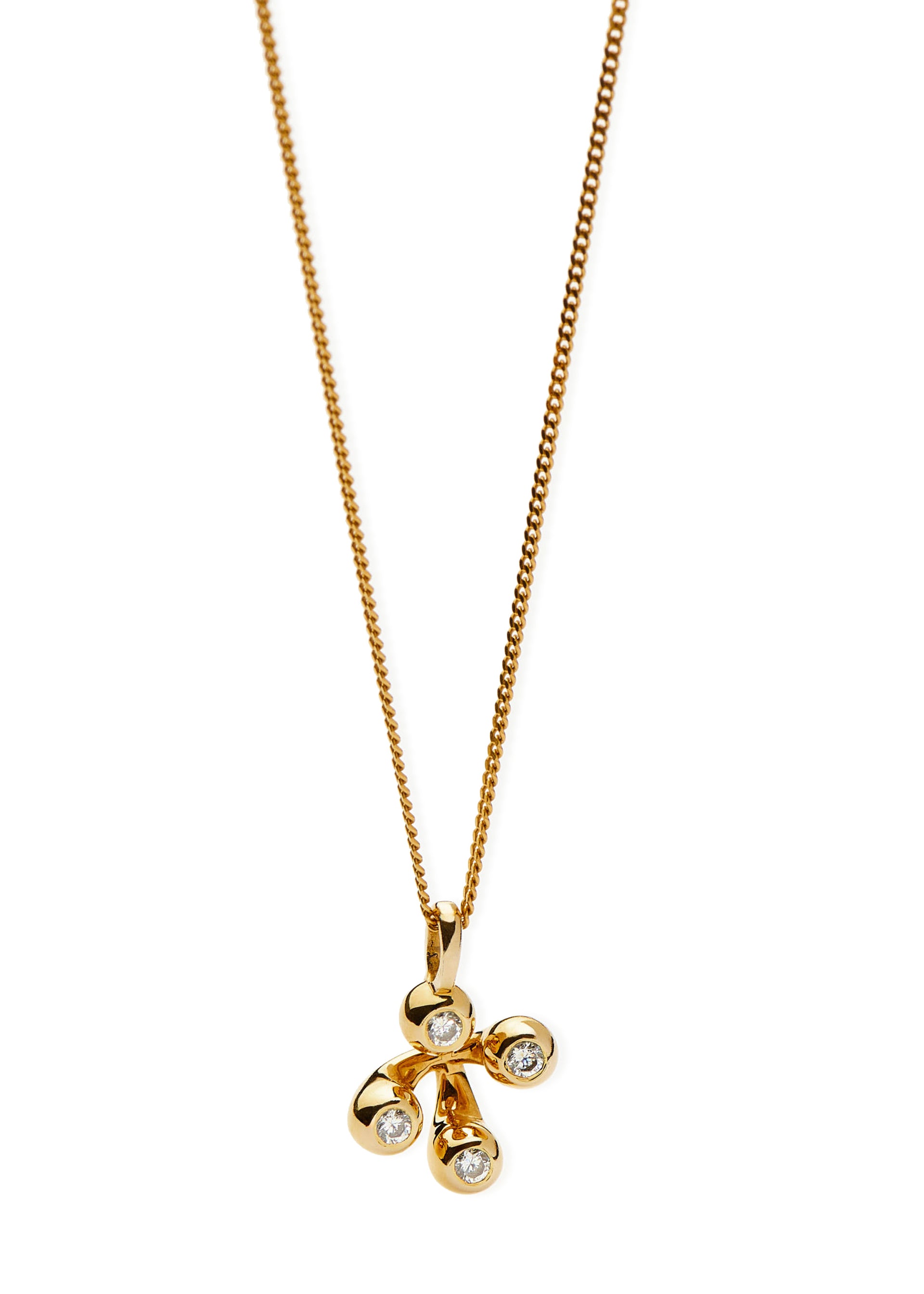 X The Flag Twins Atom 18kt gold vermeil necklace