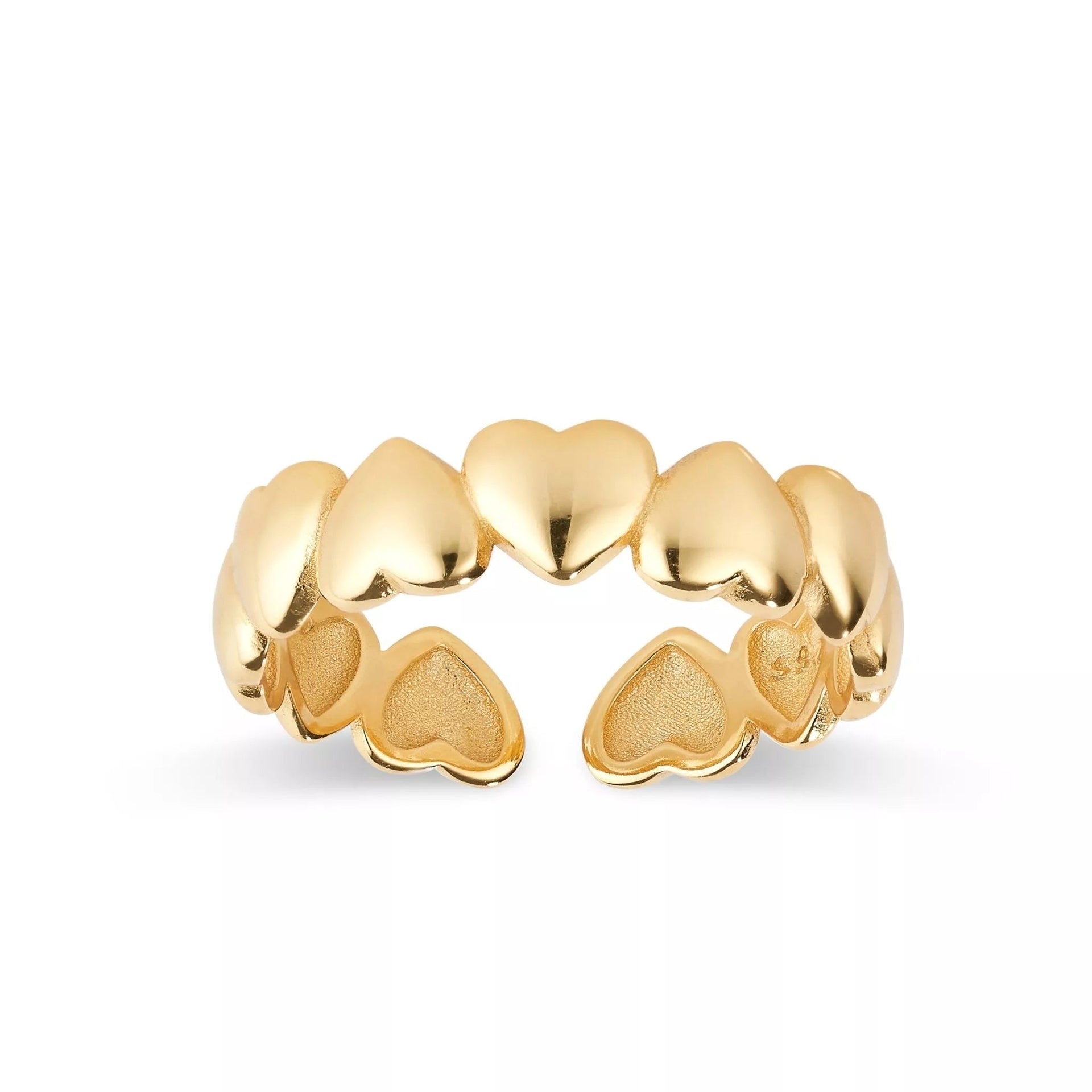 Gold Heart Band Stacking Ring