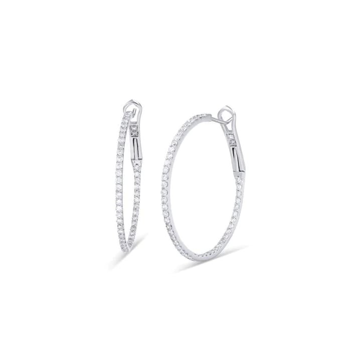 1 Carat Diamond Hoops -  - Aureus Boutique