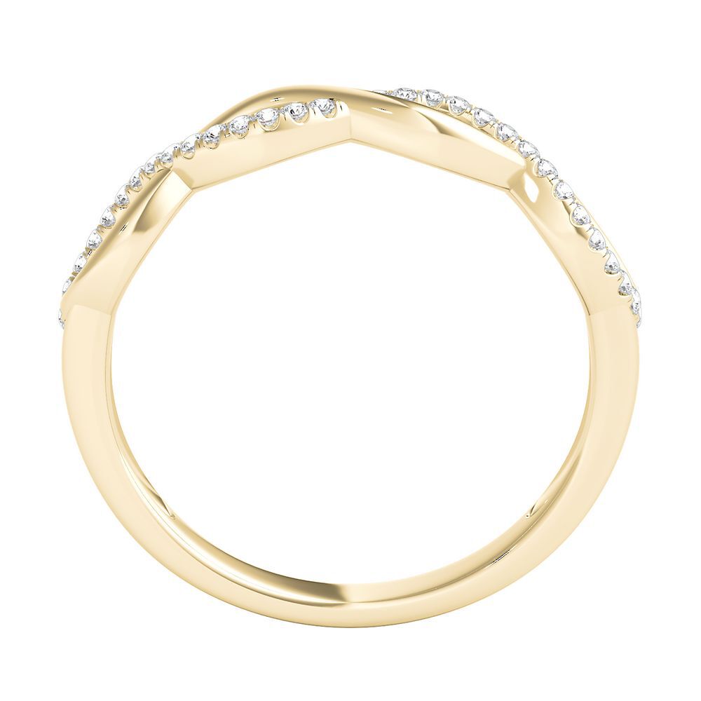 1/10 ct. tw. Diamond Infinity Ring in 10K Yellow Gold