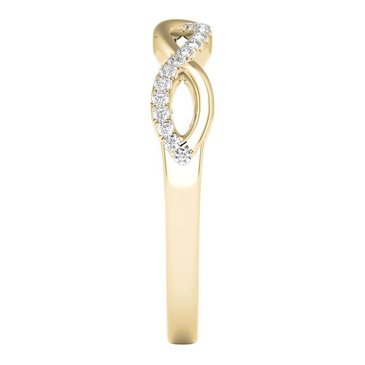 1/10 ct. tw. Diamond Infinity Ring in 10K Yellow Gold