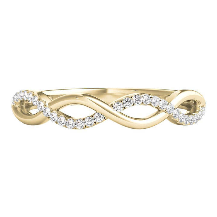 1/10 ct. tw. Diamond Infinity Ring in 10K Yellow Gold