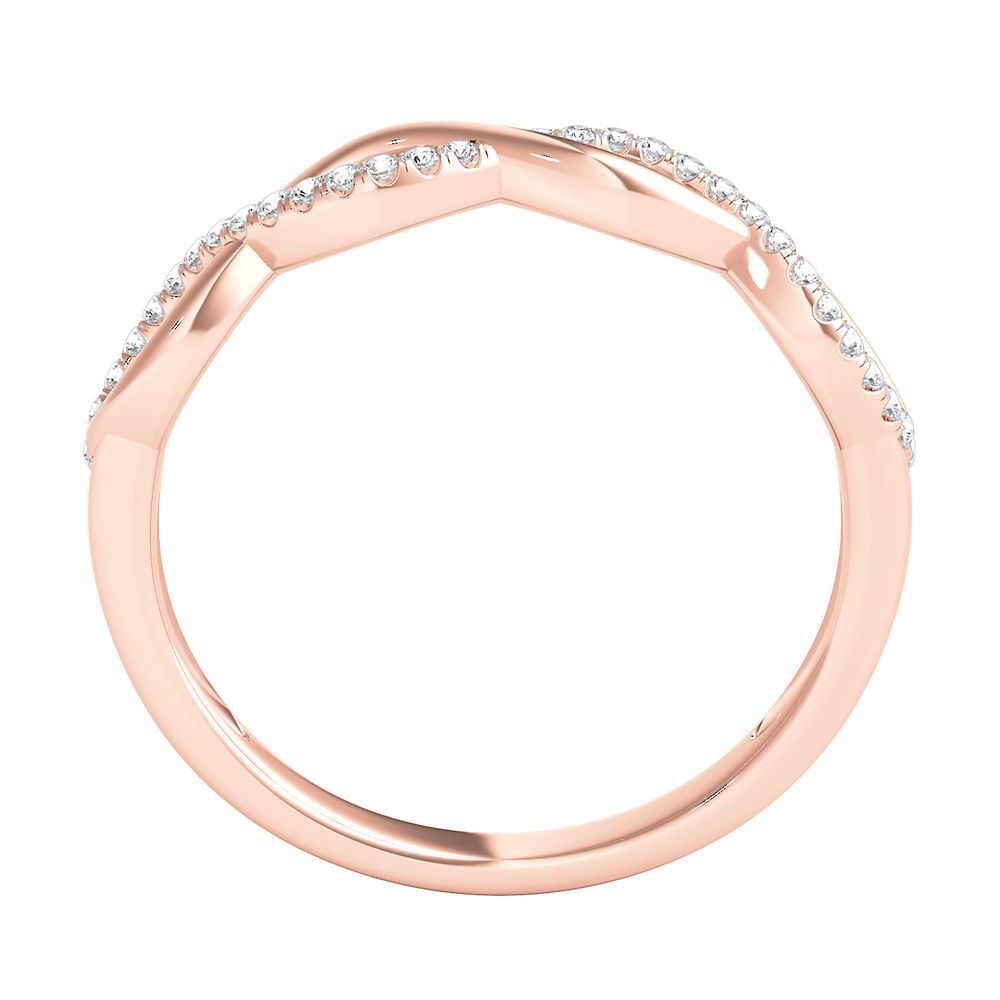 1/10 ct. tw. Diamond Infinity Ring in 10K Rose Gold