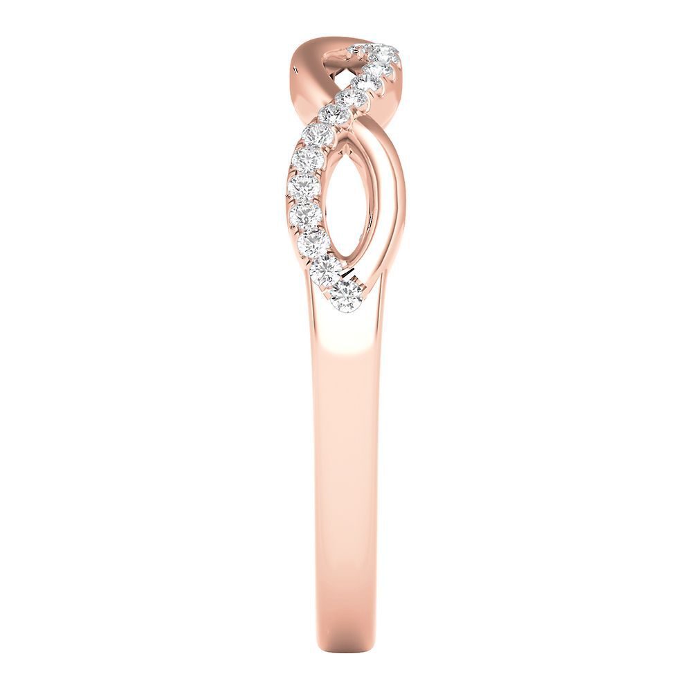 1/10 ct. tw. Diamond Infinity Ring in 10K Rose Gold