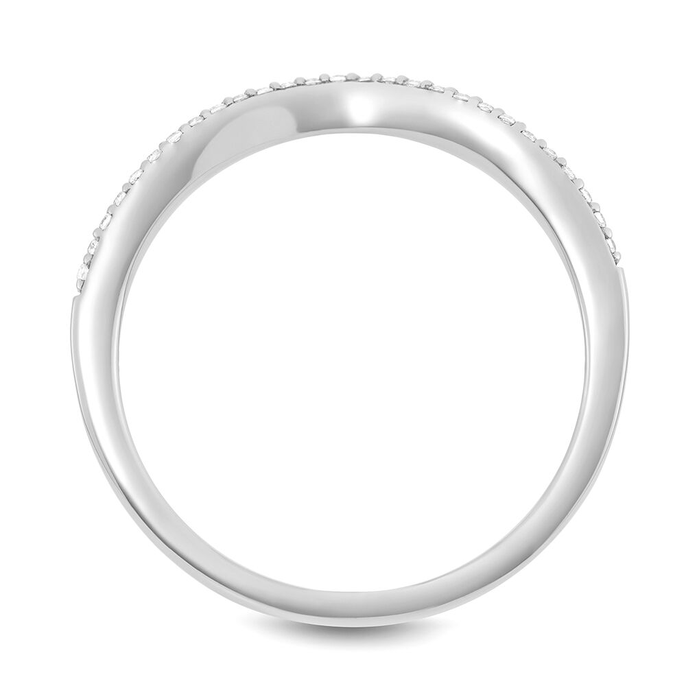 1/10 ct. tw. Diamond Contour Band in 10K White Gold