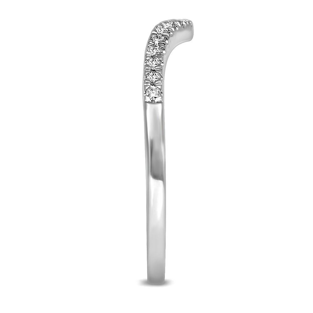 1/10 ct. tw. Diamond Contour Band in 14K White Gold