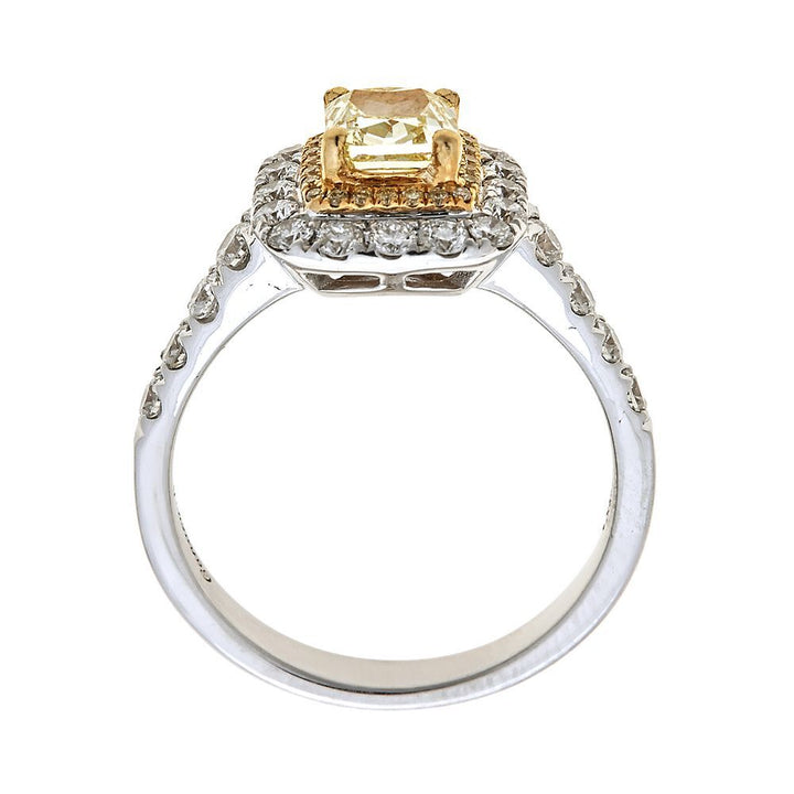 1 3/4 ct. tw. Yellow & White Diamond Ring in 18K White & Yellow Gold