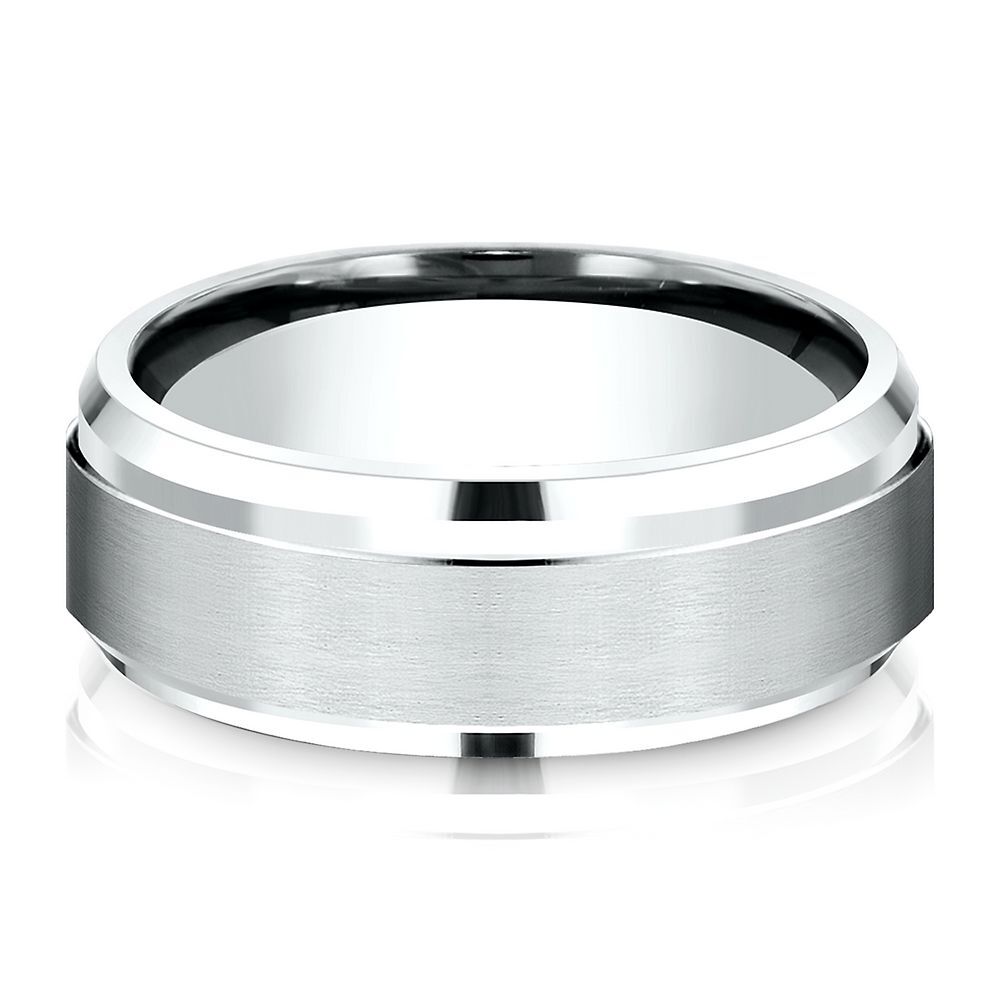 Wedding Band in 10K White Gold, 8MM