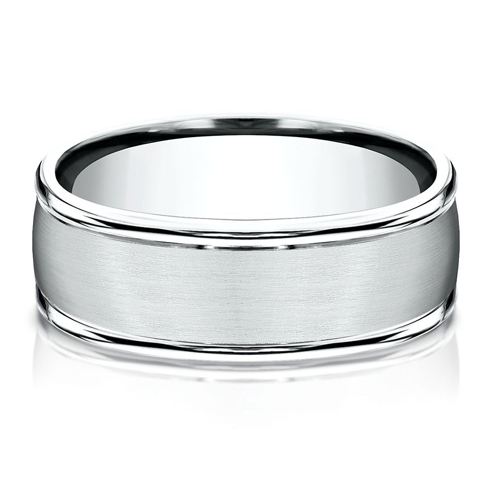 Wedding Band in 10K White Gold, 8MM