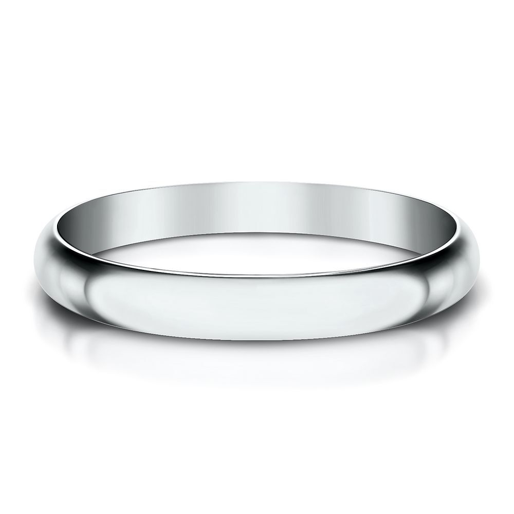 Wedding Band in 10K White Gold, 2MM