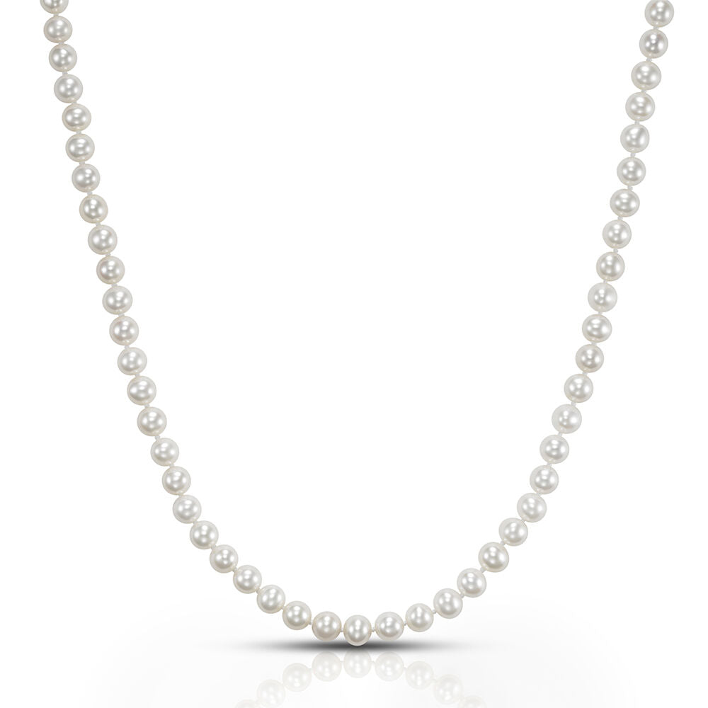 Cultured Freshwater Pearl Necklace in 14K Yellow Gold, 7mm, 18”