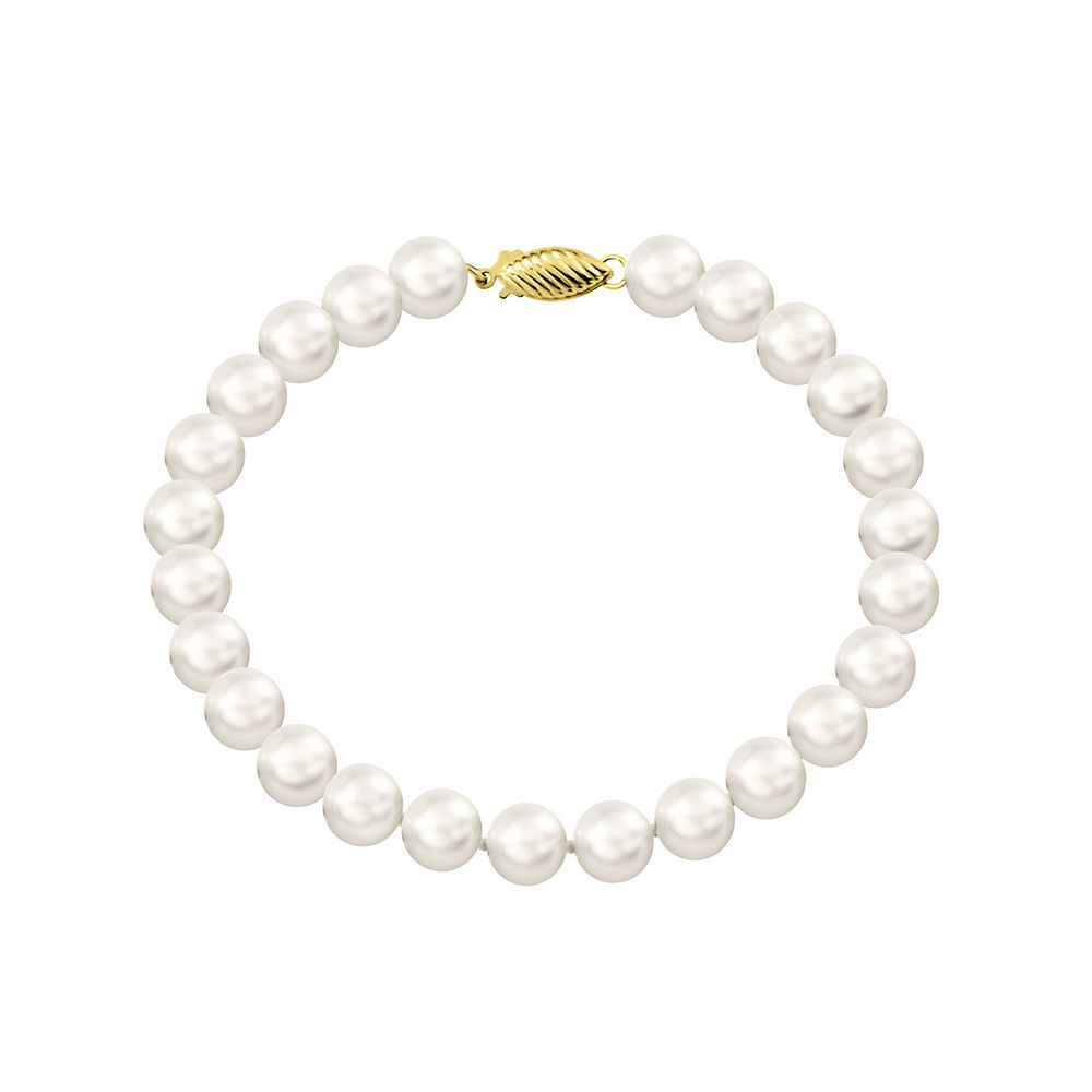 Freshwater Cultured Pearl Strand Bracelet in 14K Yellow Gold