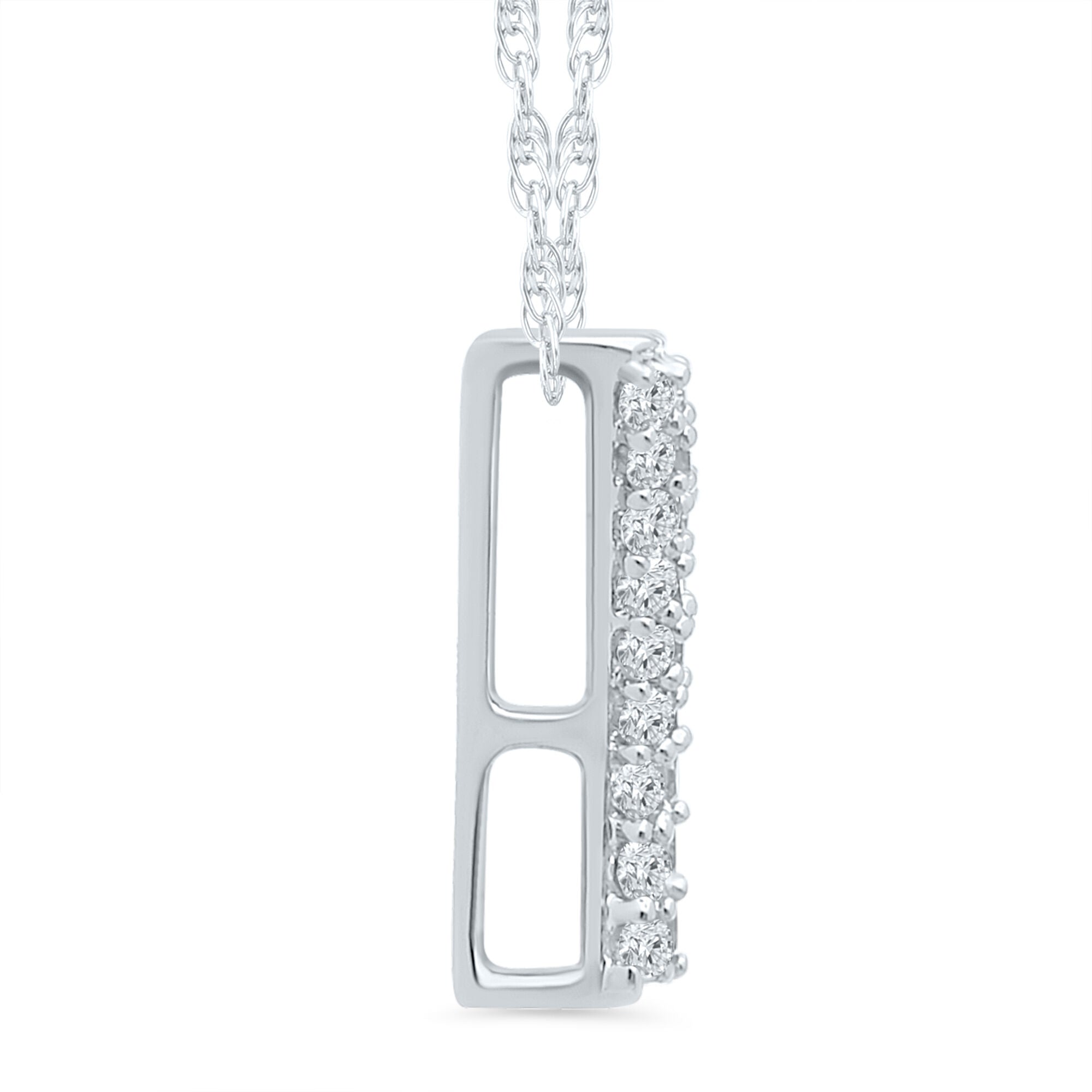 1/7 ct. tw. Diamond Y Initial Pendant in 10K White Gold