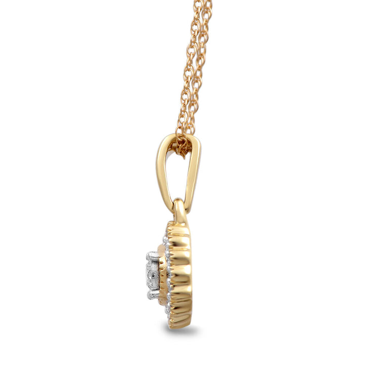 1/7 ct. tw. Diamond Pendant in 10K Yellow Gold