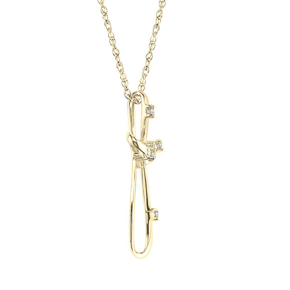 1/10 ct. tw. Diamond Cross Pendant in 10K Yellow Gold