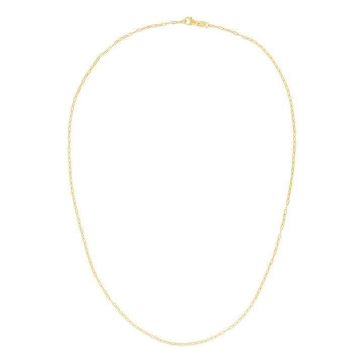 Paperclip Chain Necklace in 14K Yellow Gold, 1.4mm, 18”