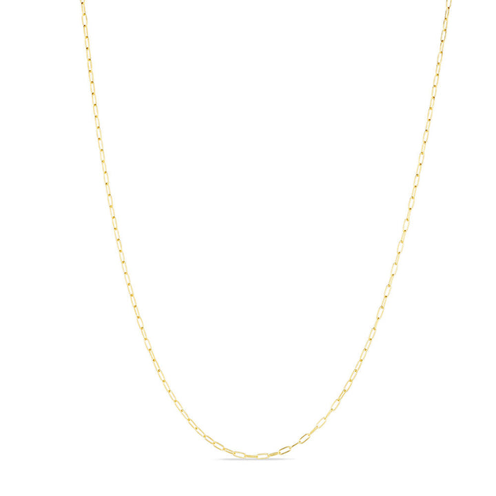 Paperclip Chain Necklace in 14K Yellow Gold, 1.4mm, 18”