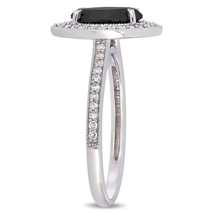 1 1/4 ct. tw. Black & White Diamond Ring in 10K White Gold