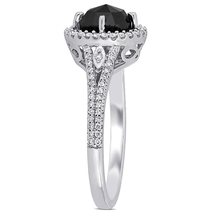 1 1/4 ct. tw. Black & White Diamond Ring in 14K White Gold