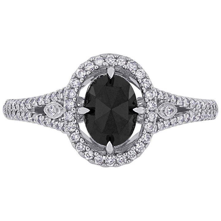 1 1/4 ct. tw. Black & White Diamond Ring in 14K White Gold