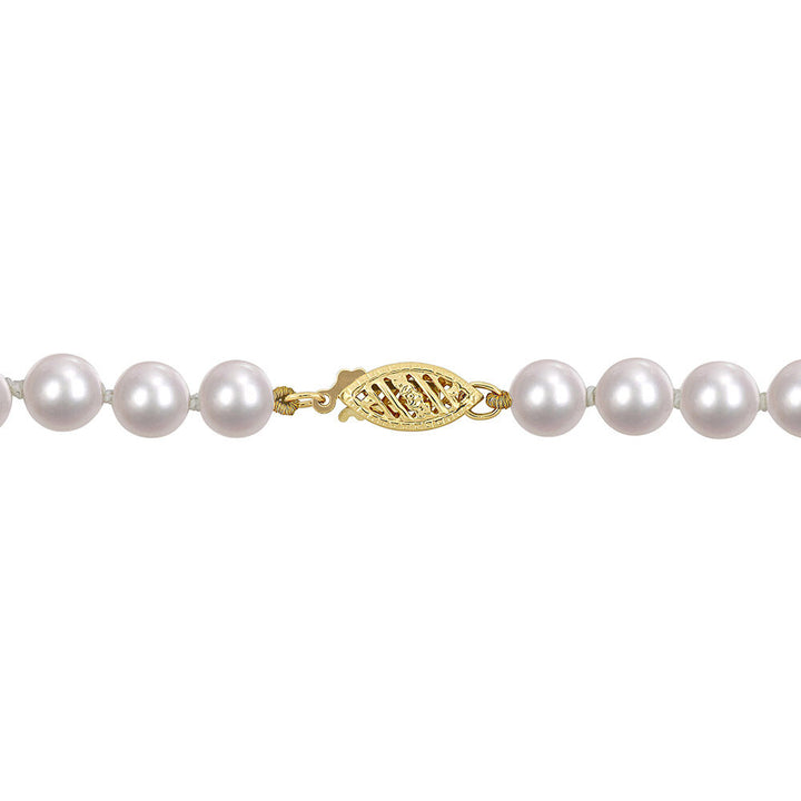 Akoya Pearl Necklace in 14K Yellow Gold, 6mm, 18”