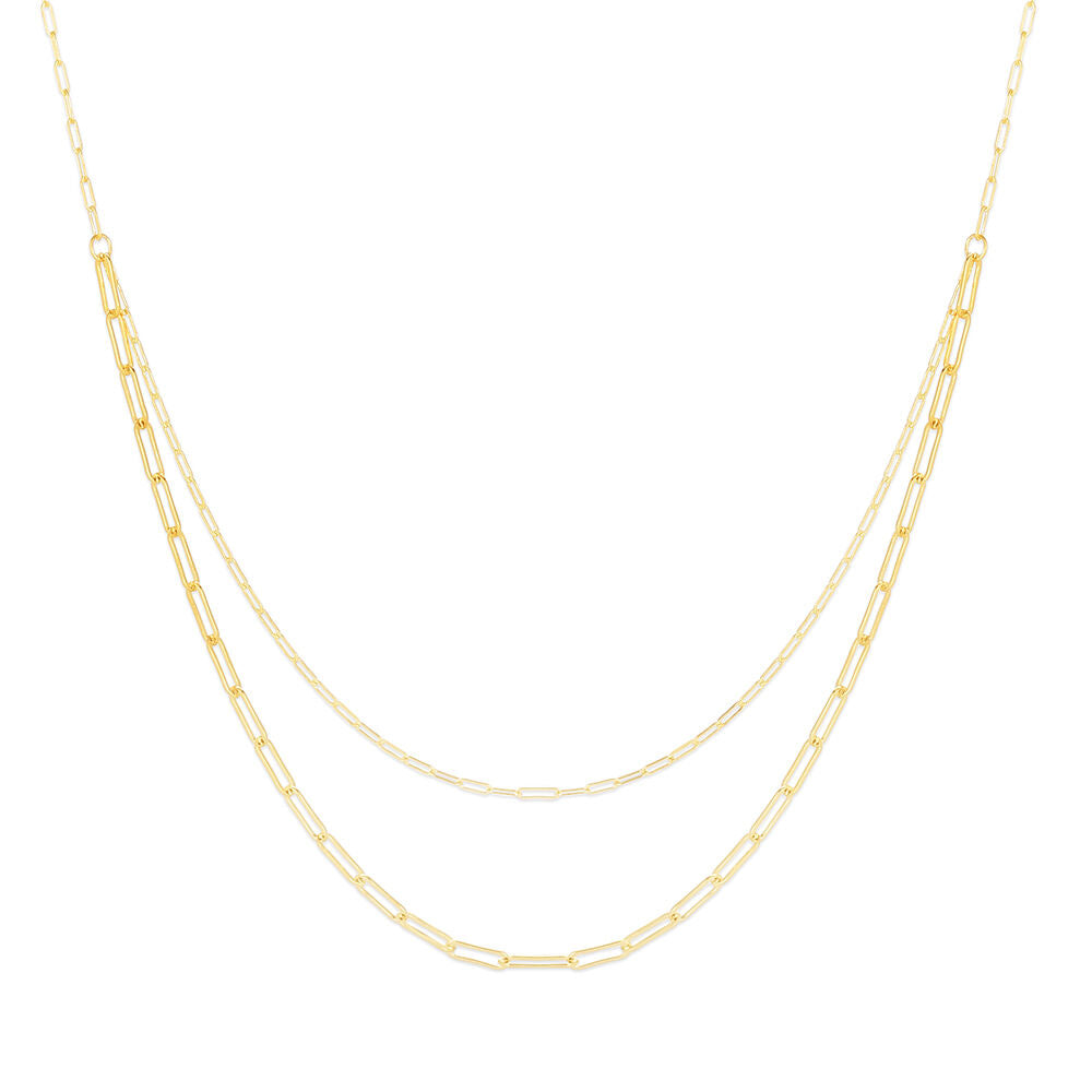 Paperclip Chain Necklace in 14K Yellow Gold, 18”