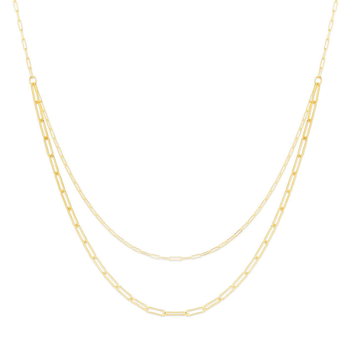 Paperclip Chain Necklace in 14K Yellow Gold, 18”