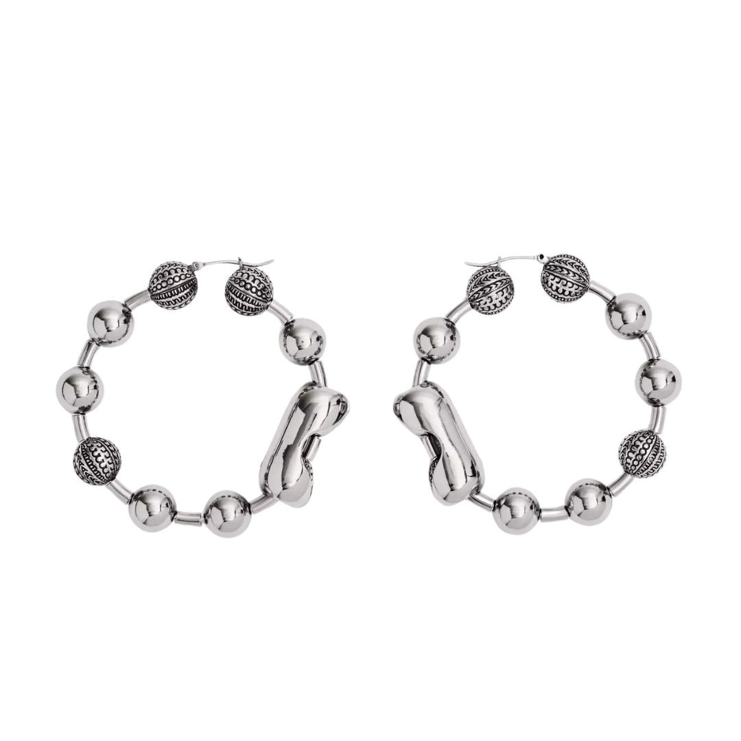 Marc Jacobs Monogram Ball Chain Hoops