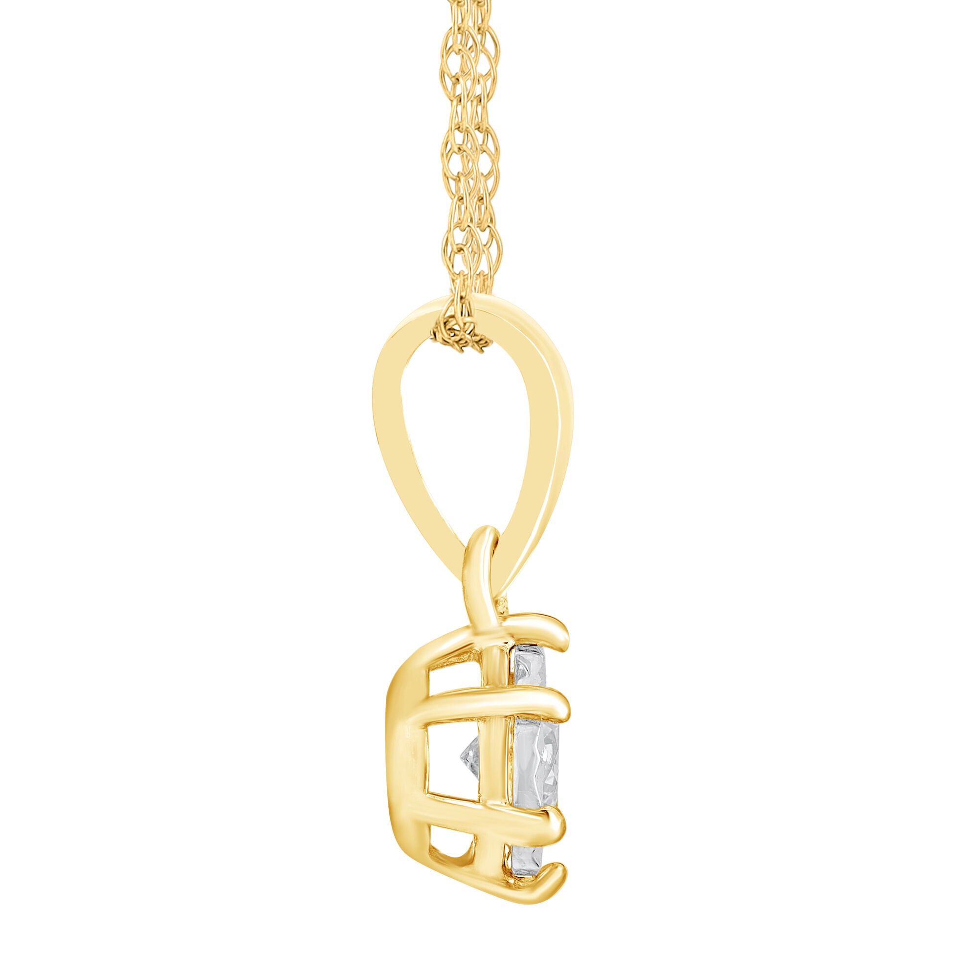 Diamond Accent Pendant in 10K Yellow Gold