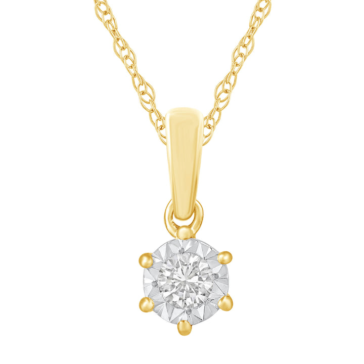 Diamond Accent Pendant in 10K Yellow Gold